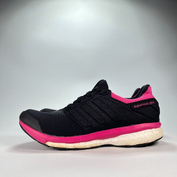 Adidas Supernova Glide 8 Boost Black Pink Running Shoes AF6557 Women's Size 9 - Picture 4 of 10